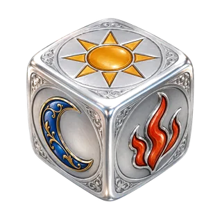 Moonlit Silver dice